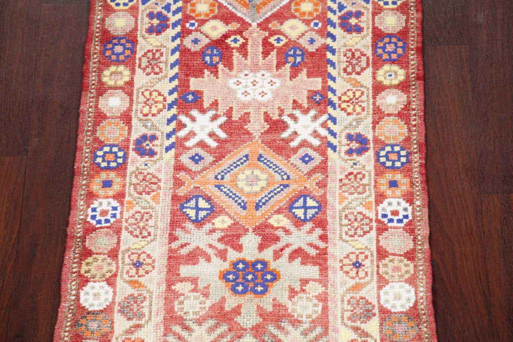 Vegetable Dye Oushak Turkish Oriental Wool Runner Rug 3x10