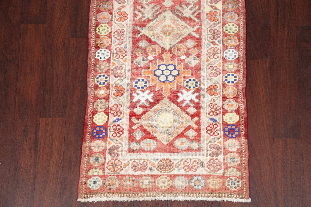 Vegetable Dye Oushak Turkish Oriental Wool Runner Rug 3x10