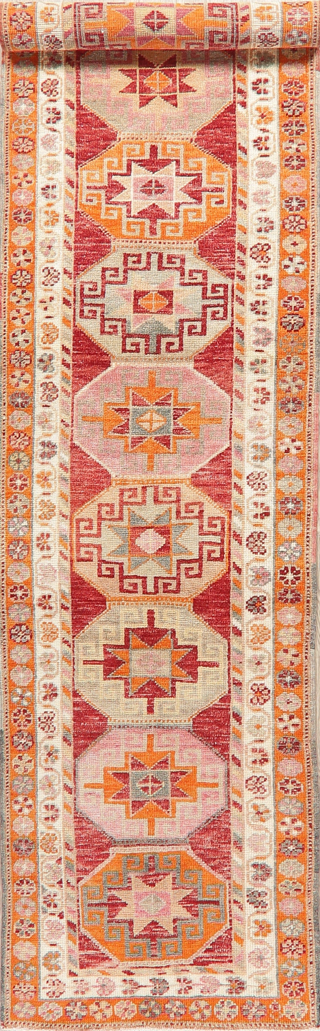 Kazak Oushak Turkish Runner Rug 3x12