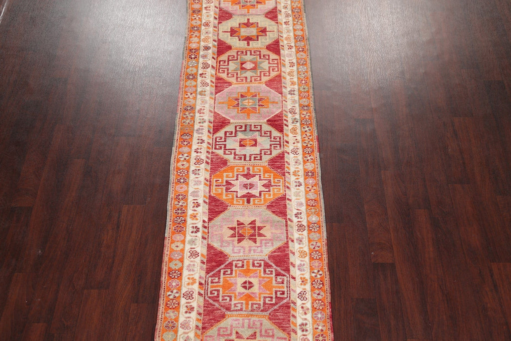 Kazak Oushak Turkish Runner Rug 3x12