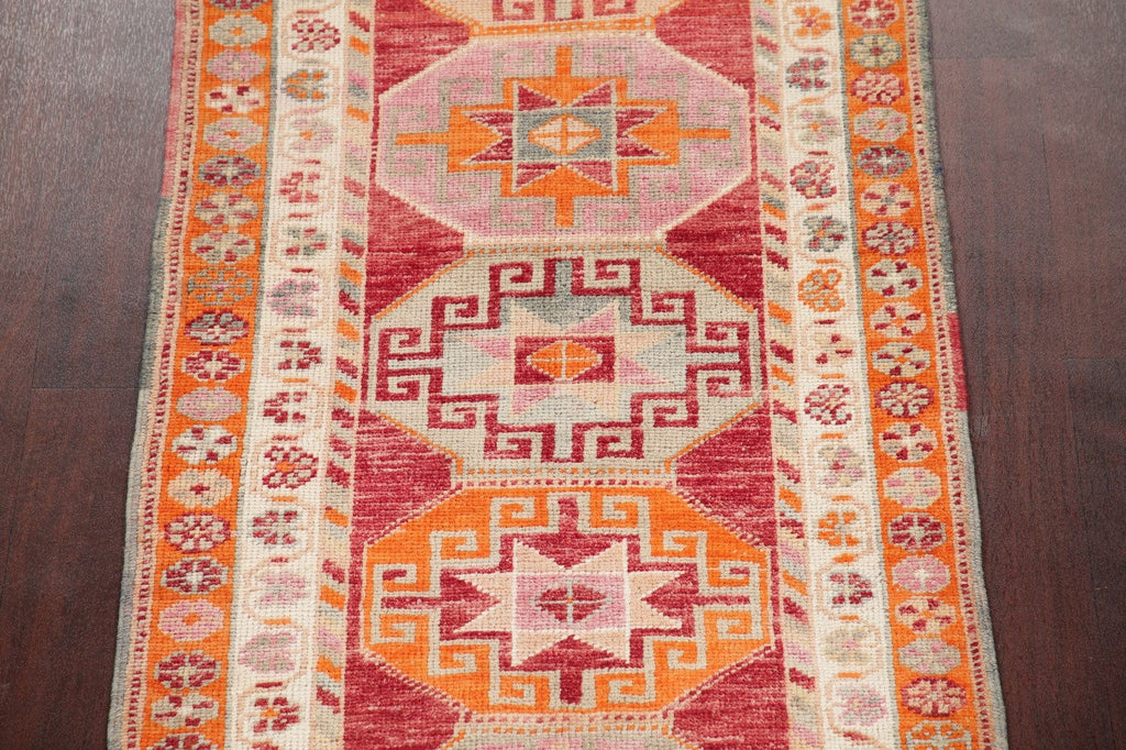 Kazak Oushak Turkish Runner Rug 3x12