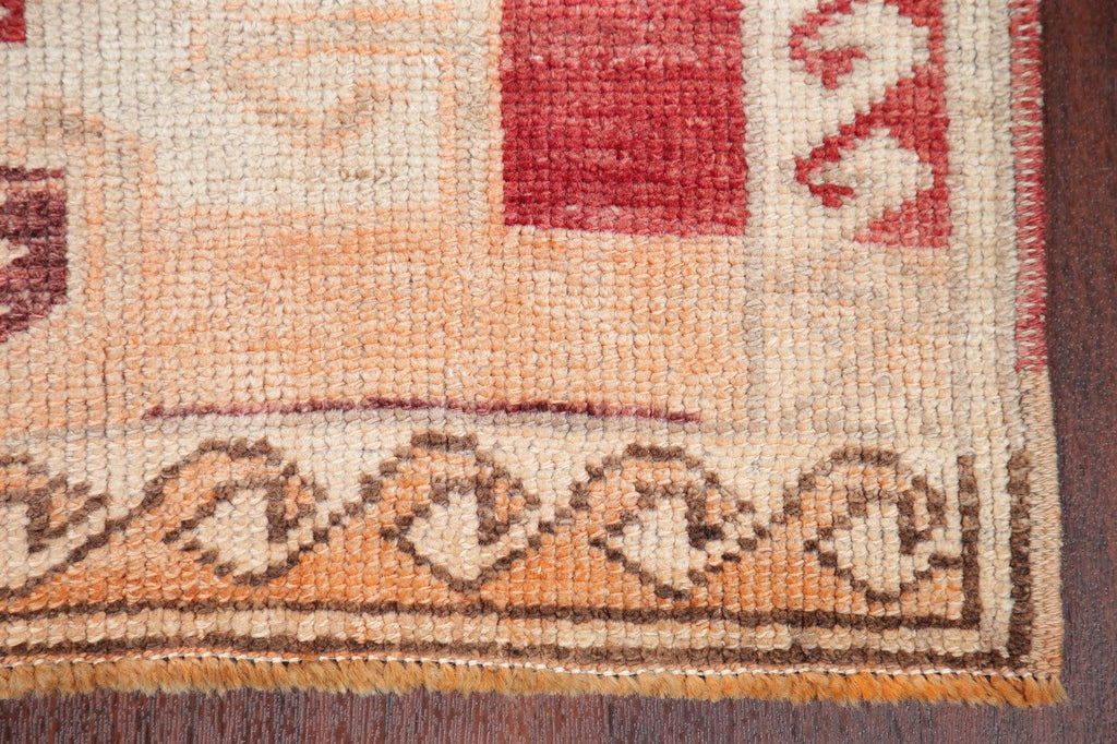 Vegetable Dye Oushak Turkish Oriental Wool Runner Rug 3x12