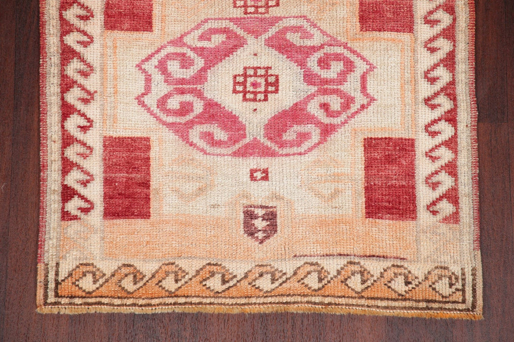 Vegetable Dye Oushak Turkish Oriental Wool Runner Rug 3x12