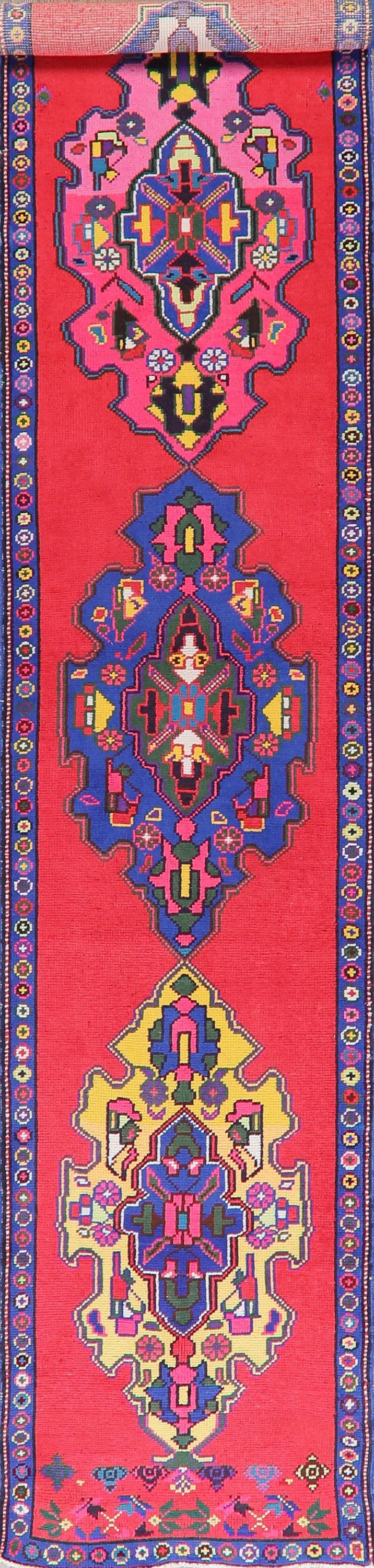 Oushak Turkish Oriental Wool Runner Rug 3x13