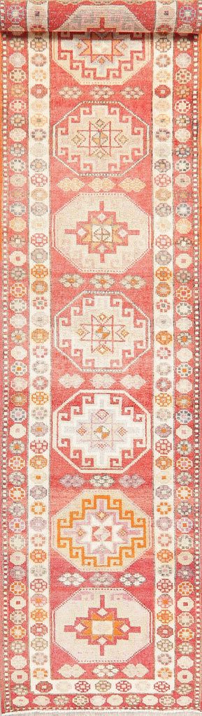 Vegetable Dye Oushak Turkish Oriental Runner Rugs 3x13