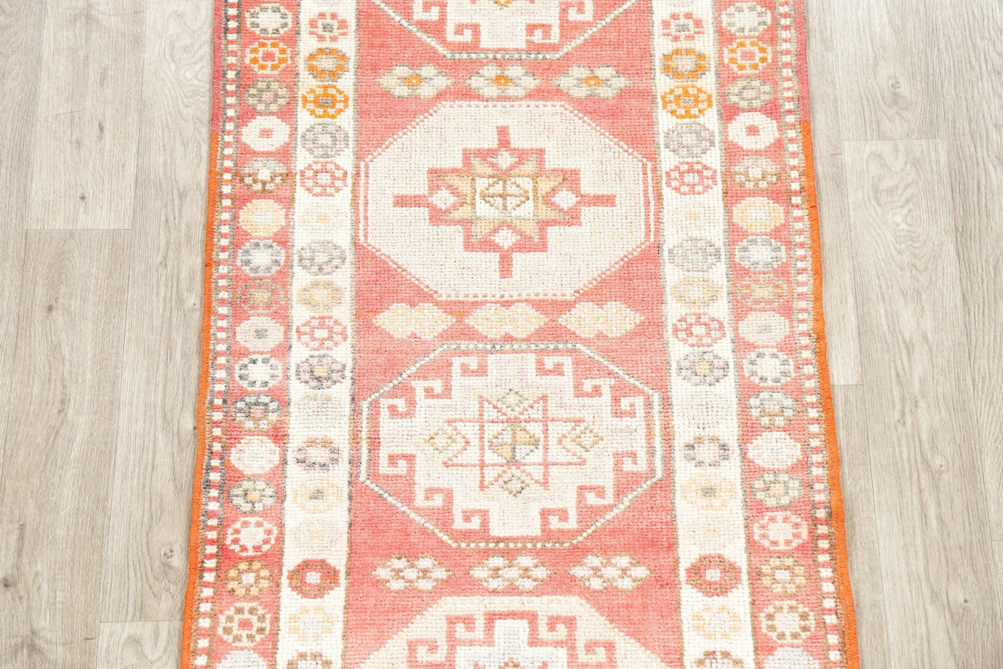 Vegetable Dye Oushak Turkish Oriental Runner Rugs 3x13