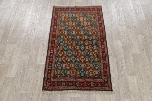 Geometric Balouch Persian Rug 3x6