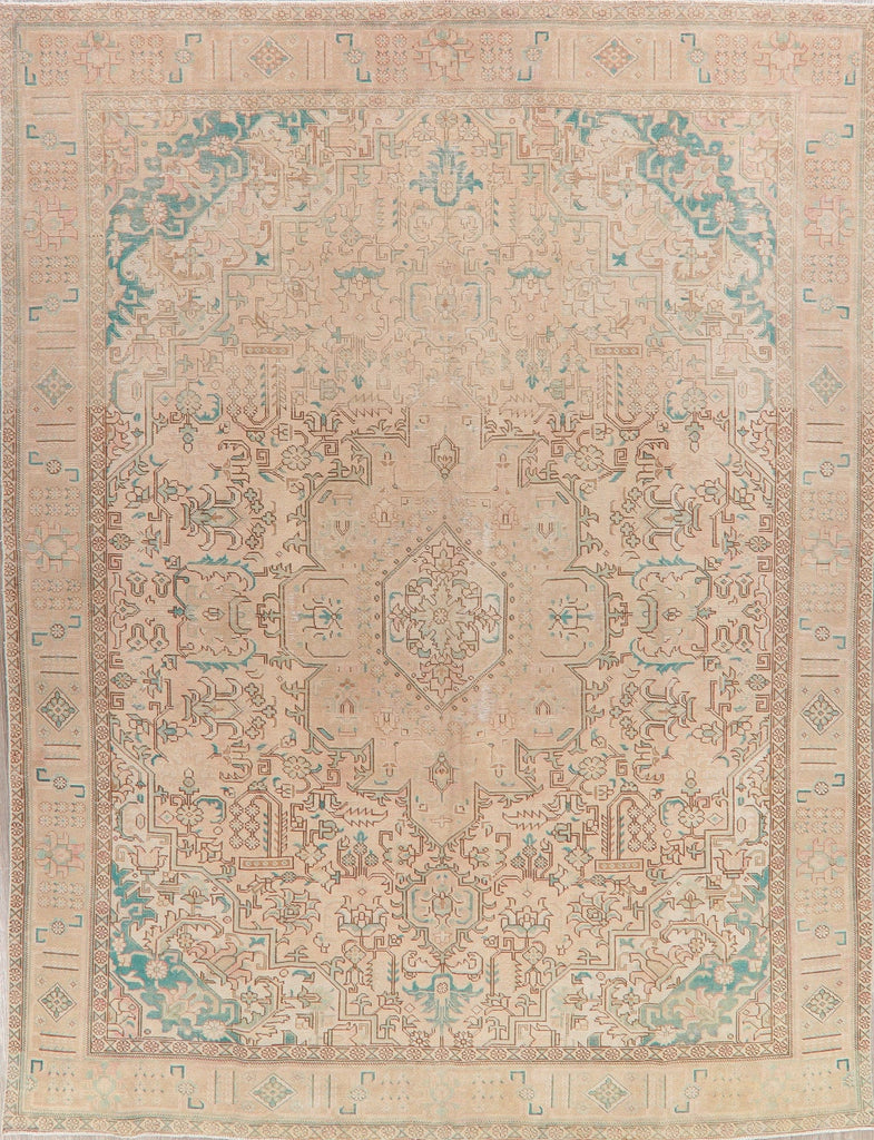 Tabriz Muted Distressed Persian Area Rug 9x12