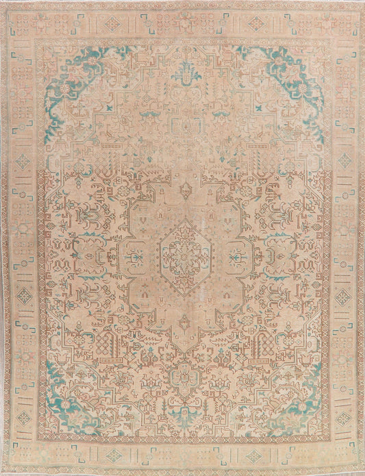 Tabriz Muted Distressed Persian Area Rug 9x12