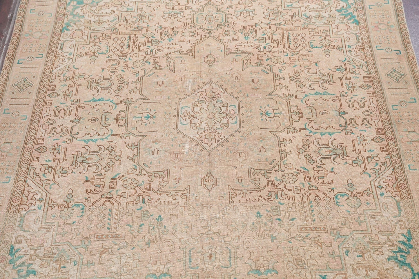 Tabriz Muted Distressed Persian Area Rug 9x12