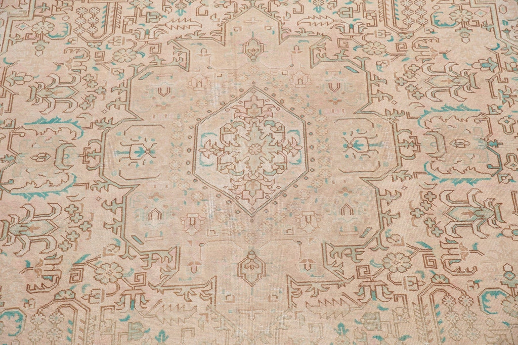 Tabriz Muted Distressed Persian Area Rug 9x12