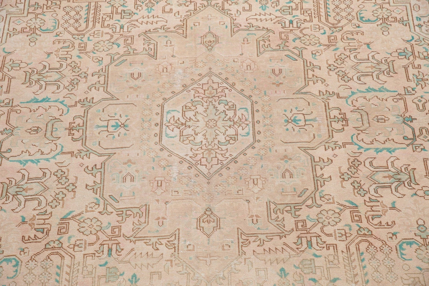 Tabriz Muted Distressed Persian Area Rug 9x12