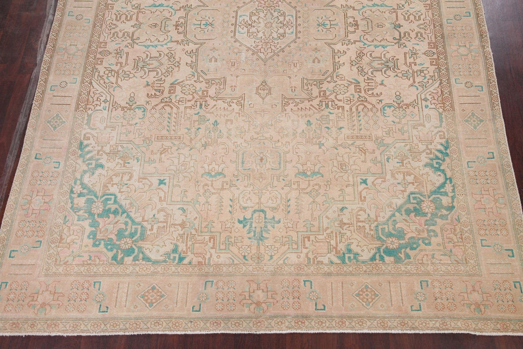 Tabriz Muted Distressed Persian Area Rug 9x12