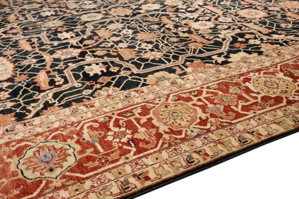 Turkish Ferehan Collection Hand-Knotted Lamb's Wool Area Rug- 9' 1" X 12' 2"