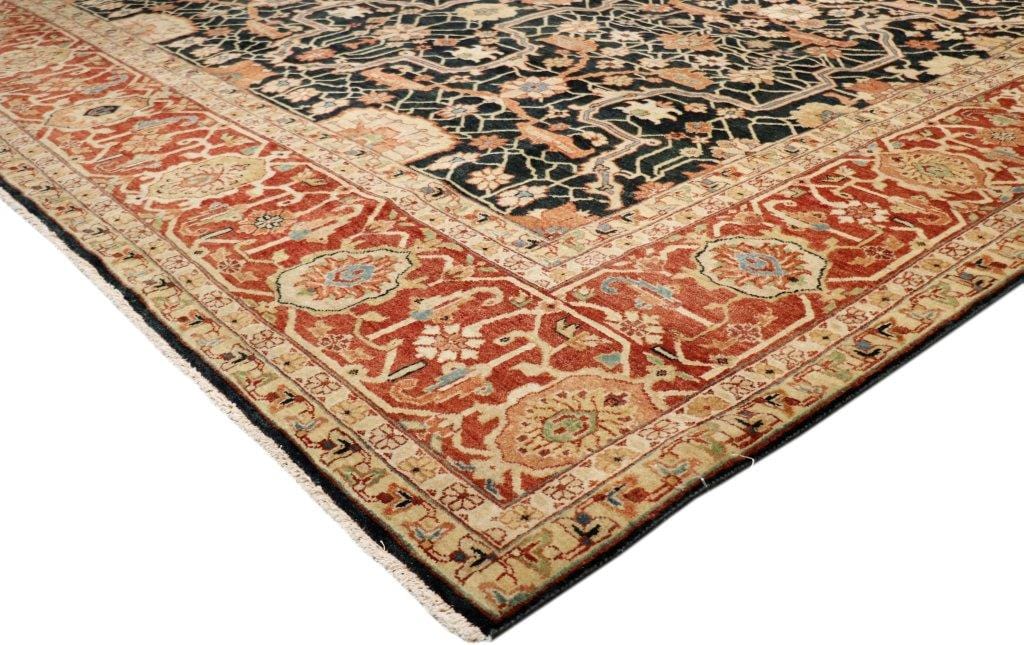 Turkish Ferehan Collection Hand-Knotted Lamb's Wool Area Rug- 9' 1" X 12' 2"