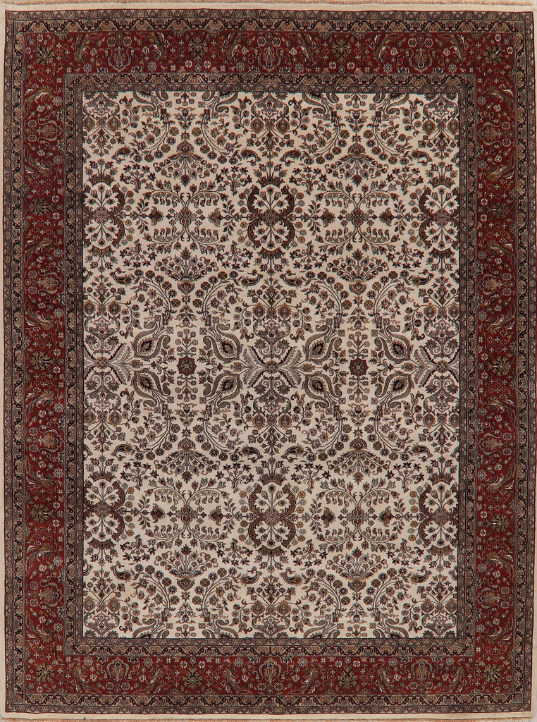 All-Over Floral Ivory Agra Indo Oriental Area Rug 9x12