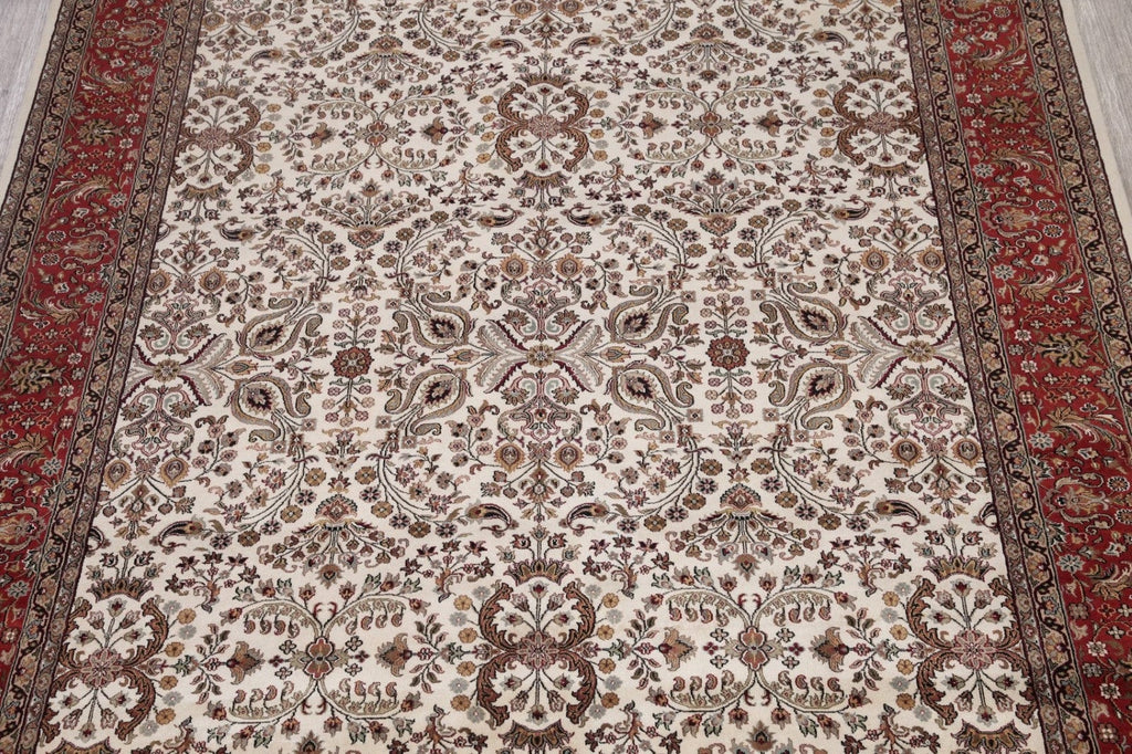 All-Over Floral Ivory Agra Indo Oriental Area Rug 9x12