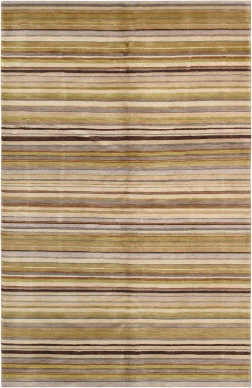 Modern Collection Hand-Knotted Lamb's Wool Area Rug- 5' 0" X 7' 11" 