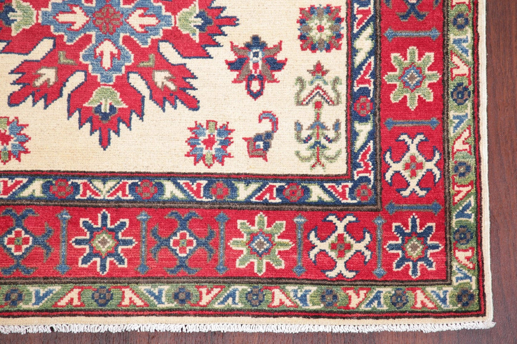 Ivory Super Kazak-Chechen Oriental Rug 4x6