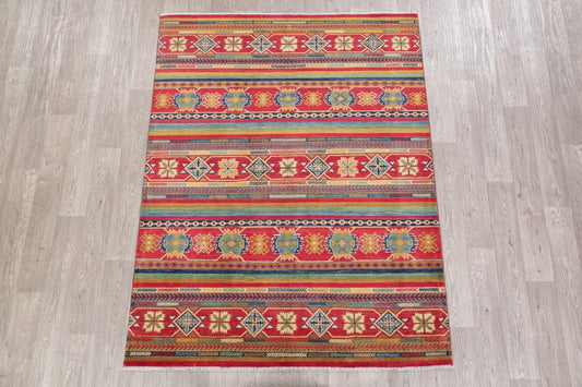 Super Kazak-Chechen Oriental Rug 5x7