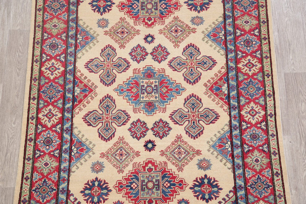 Geometric Super Kazak-Chechen Oriental Rug 5x7