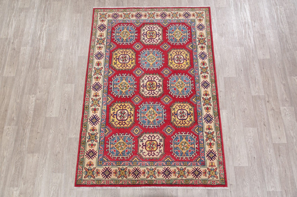 Red Super Kazak-Chechen Oriental Area Rug 5x7