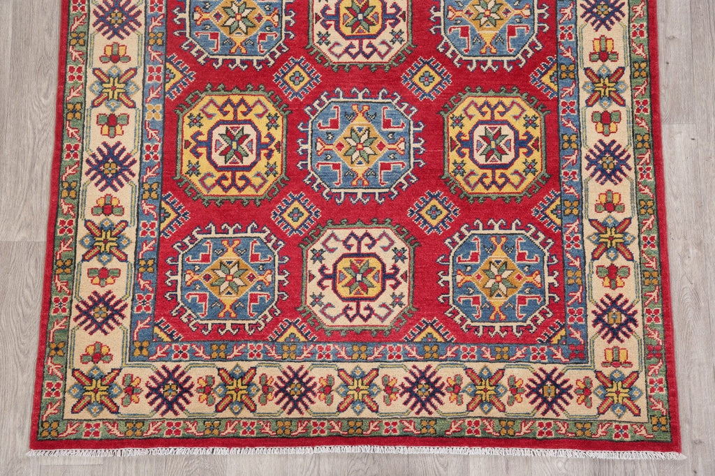 Red Super Kazak-Chechen Oriental Area Rug 5x7