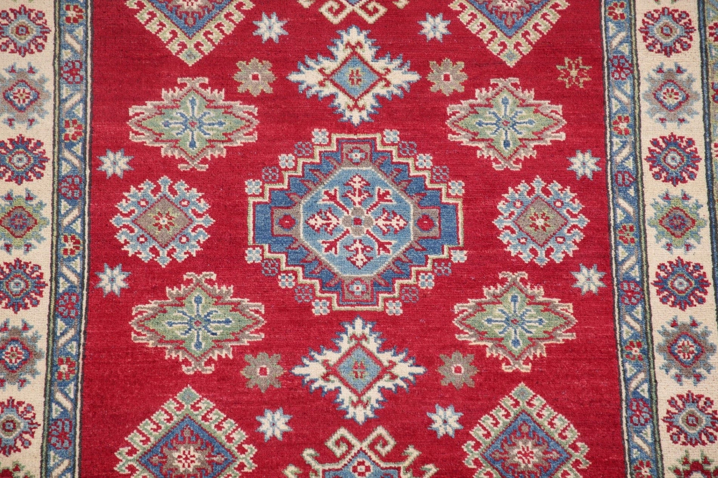 Red Super Kazak-Chechen Oriental Rug 4x6