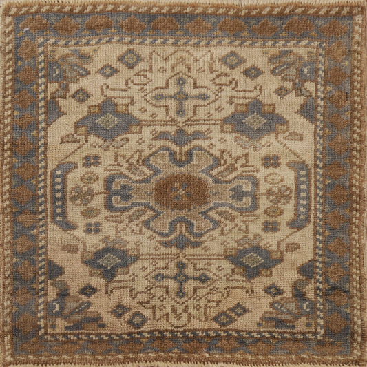 Square Oushak Turkish Oriental Wool Rug 2x2