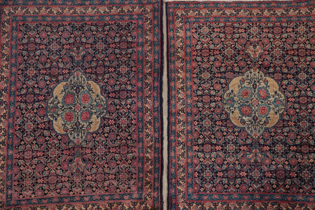 Set of 2 Vegetable Dye Antique Tabriz Persian Rug 3x3 Square