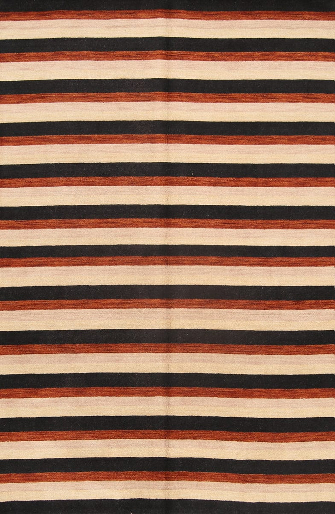 Striped Gabbeh Indian Oriental Area Rug 6x10