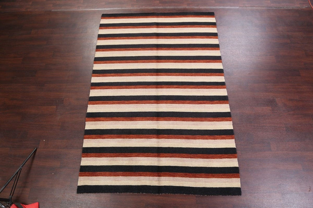 Striped Gabbeh Indian Oriental Area Rug 6x10