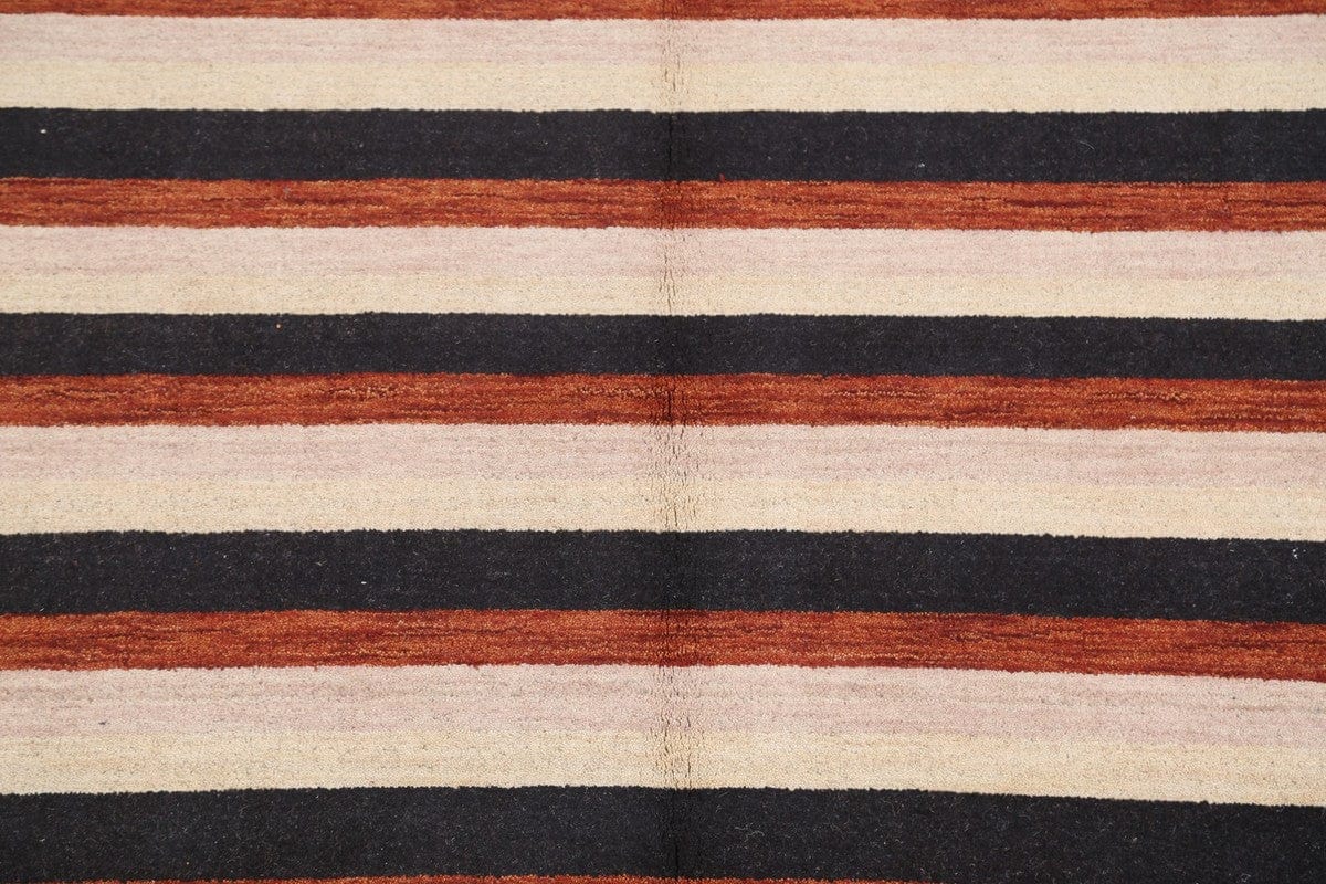 Striped Gabbeh Indian Oriental Area Rug 6x10