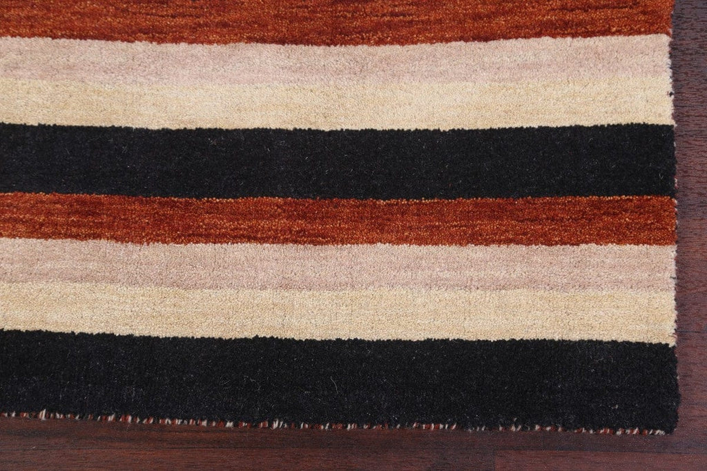 Striped Gabbeh Indian Oriental Area Rug 6x10