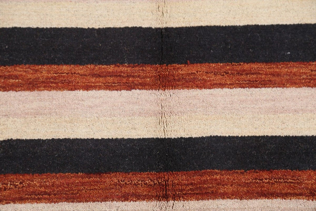 Striped Gabbeh Indian Oriental Area Rug 6x10