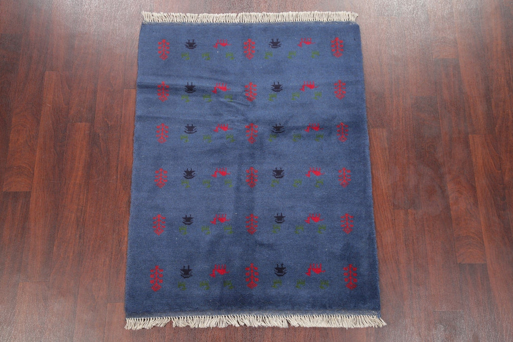 Tribal Gabbeh Shiraz Persian Wool Rug 4x5