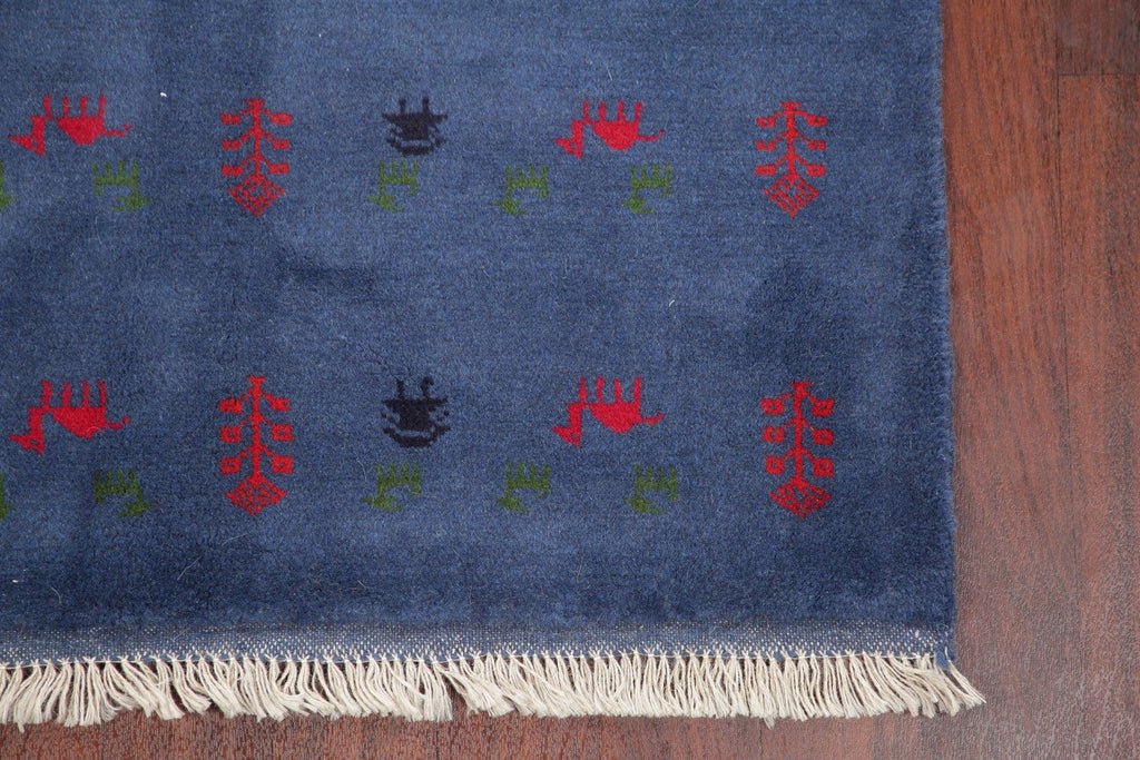 Tribal Gabbeh Shiraz Persian Wool Rug 4x5