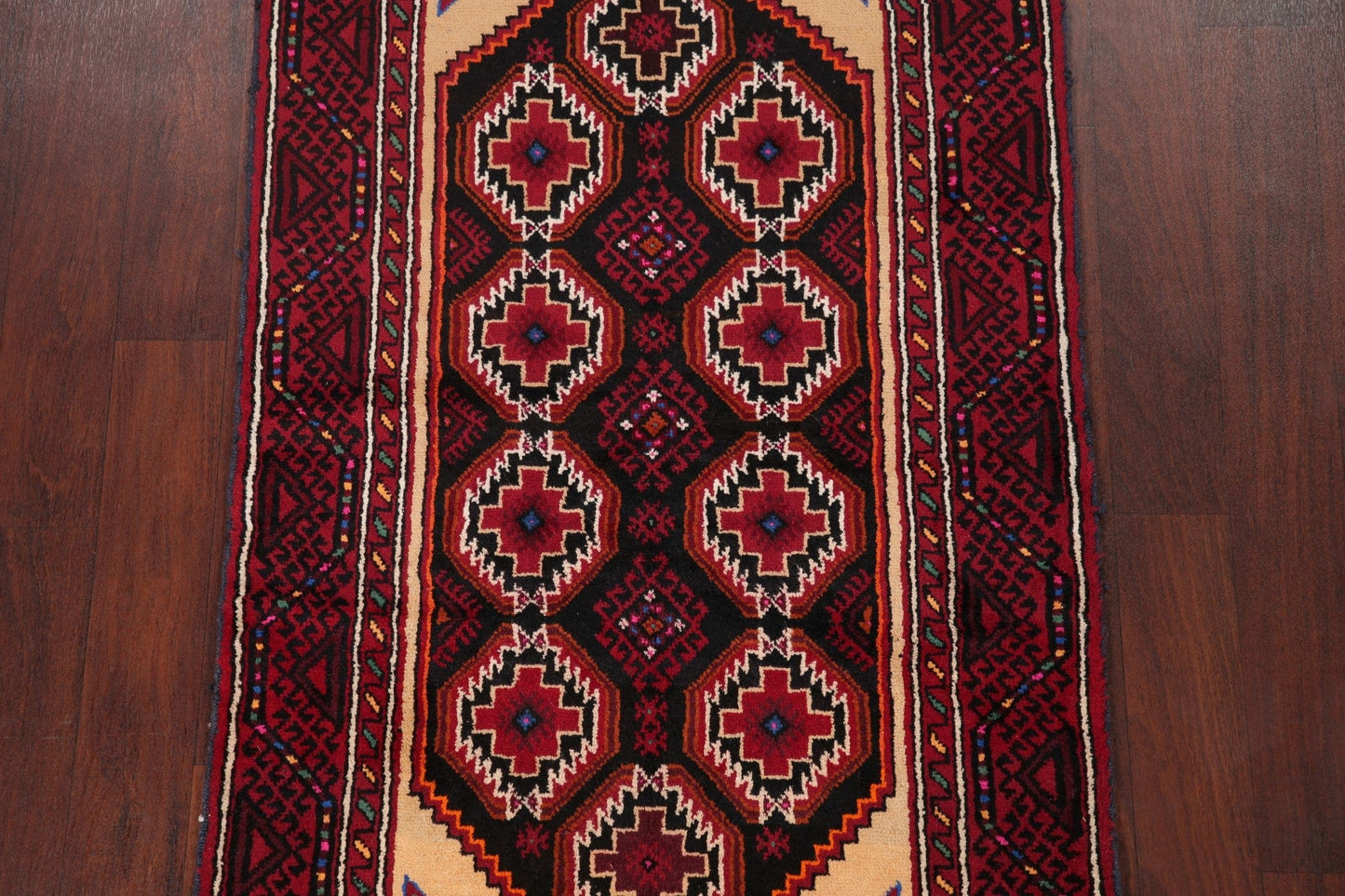 Geometric Balouch Afghan Oriental Rug 3x6