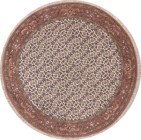 Bidjar Indian Wool Rug 8x8 Round