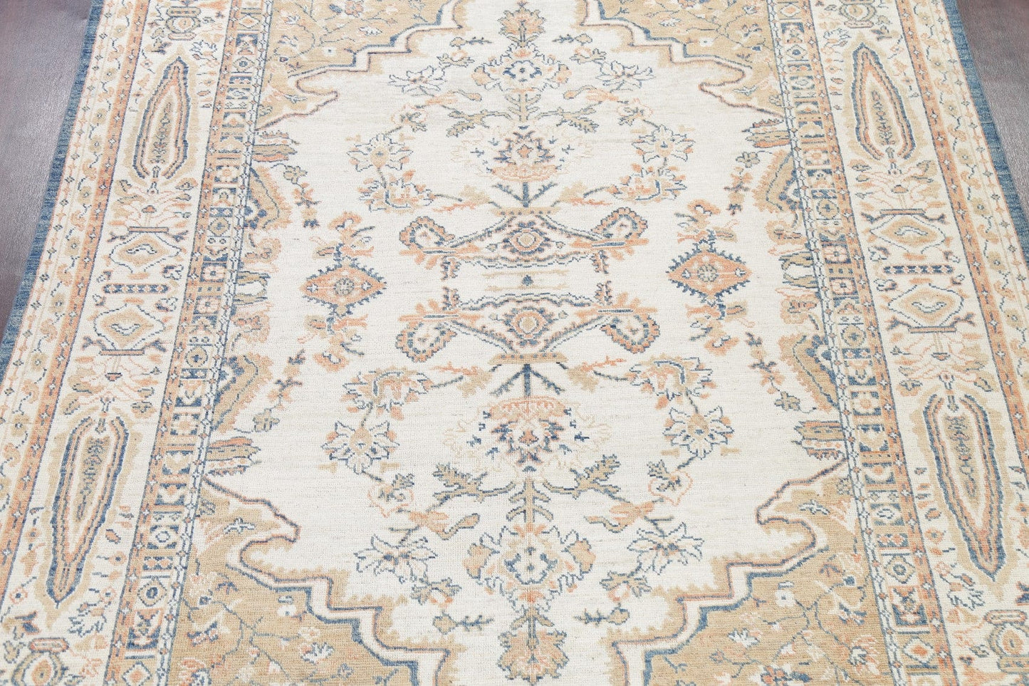 Ivory Oushak Turkish Oriental Area Rug 9x13