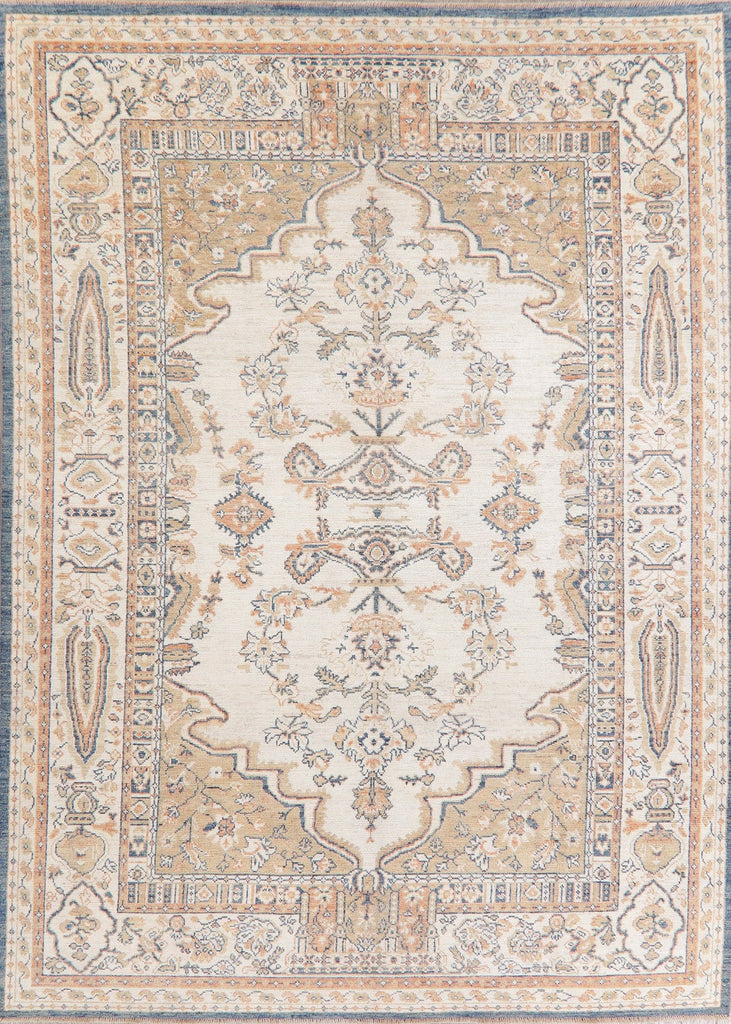 Ivory Oushak Turkish Oriental Area Rug 9x13