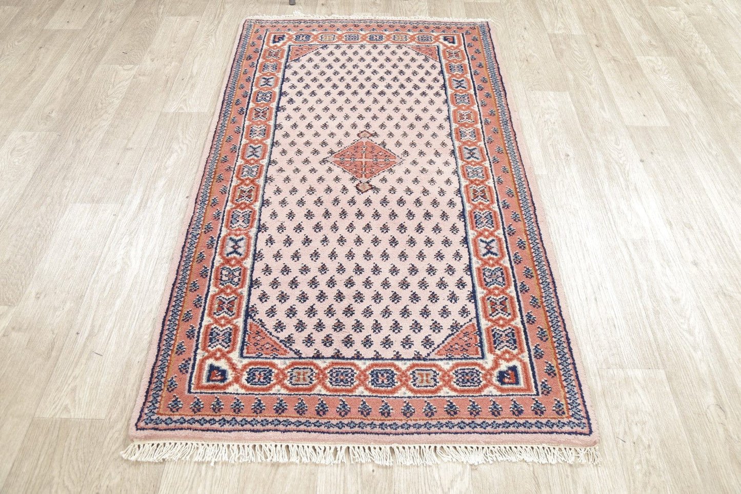 Geometric Heriz Indian Wool Rug 3x5