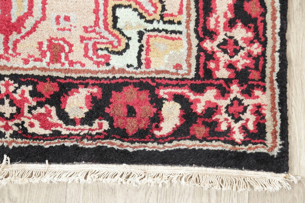 Red Geometric Heriz Indian Wool Rug 3x5