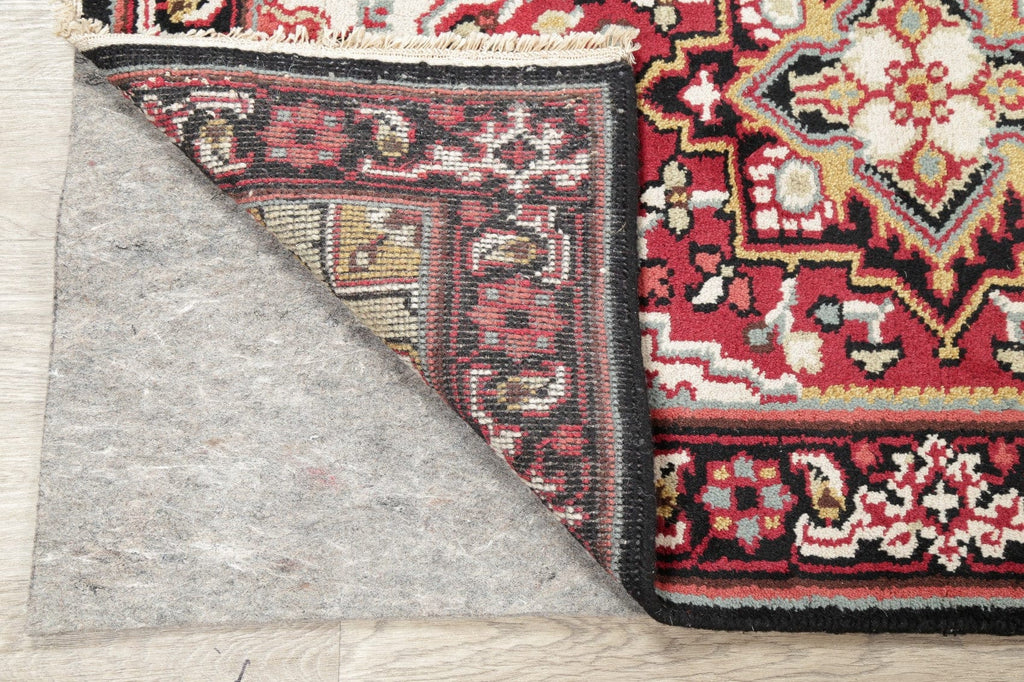 Red Geometric Heriz Indian Wool Rug 3x5