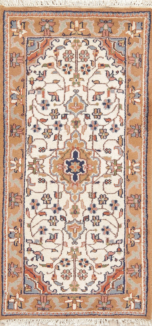 Handmade Kashan Indian Wool Rug 3x5