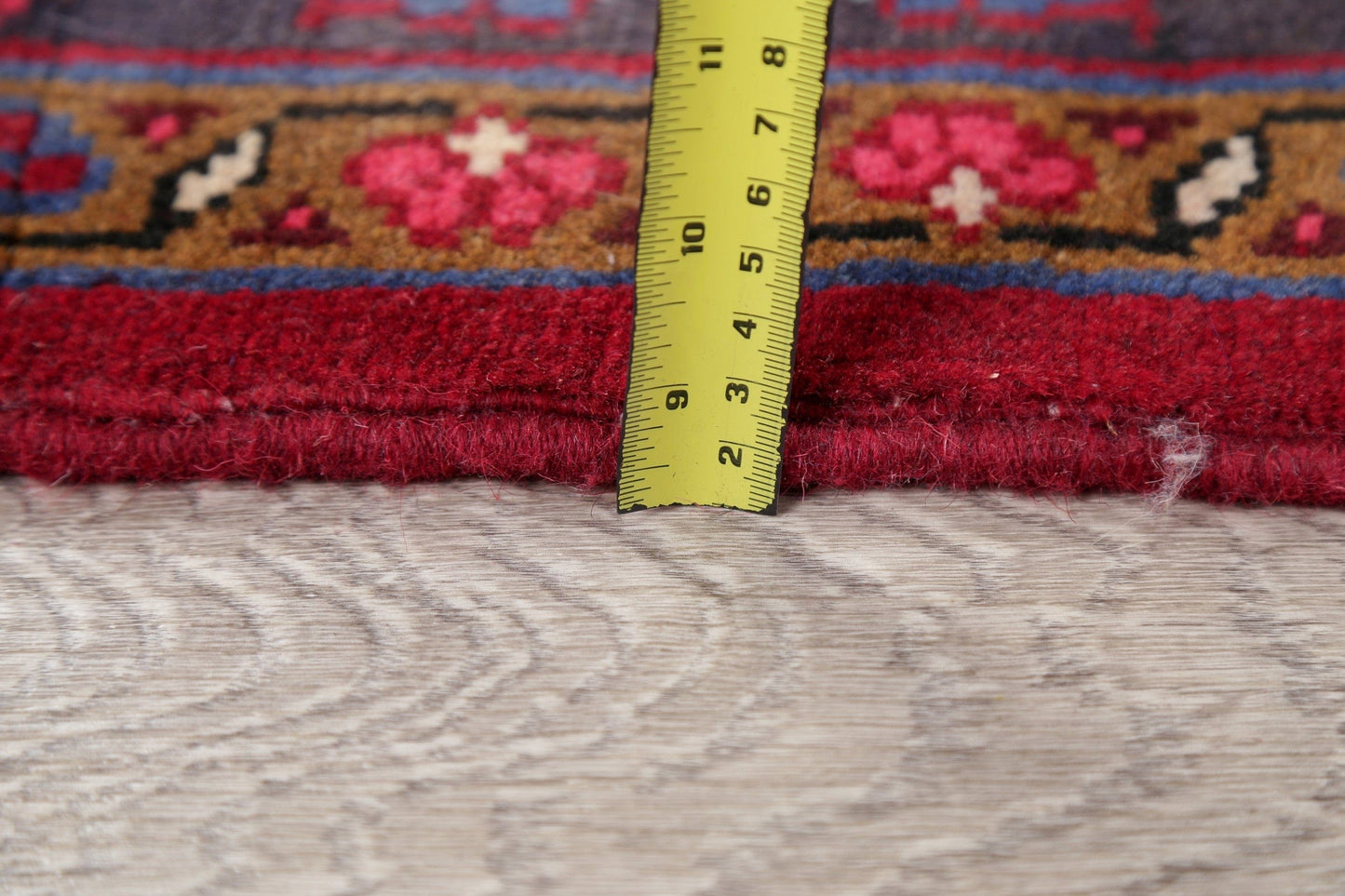 Geometric Red Heriz Serapi Persian Wool Rug 5x7