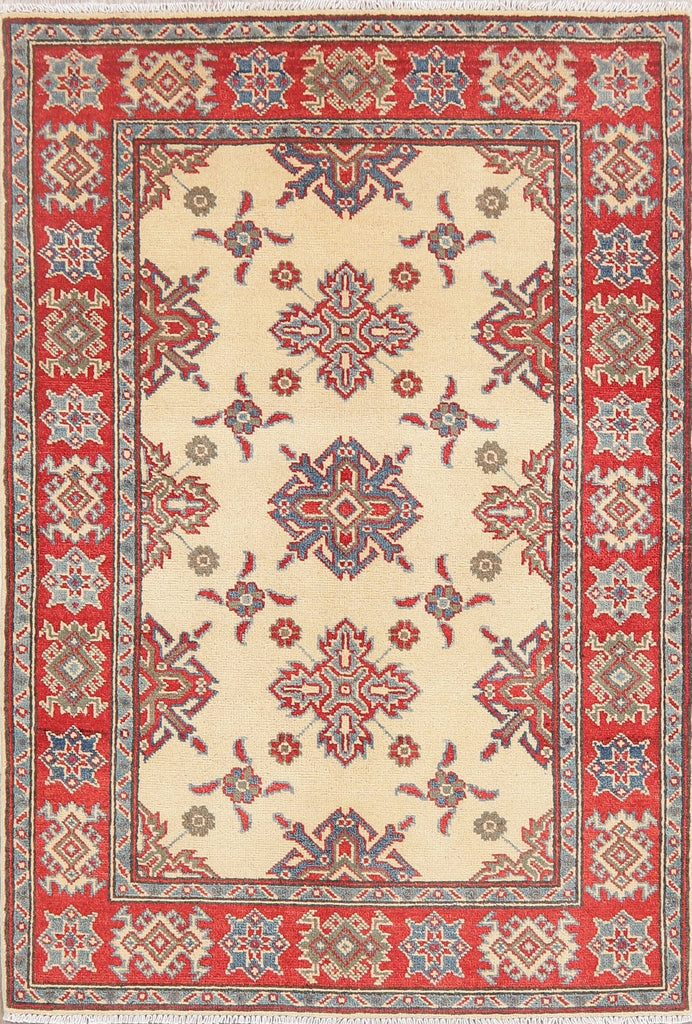 Geometric Super Kazak-Chechen Oriental Rug 3x5