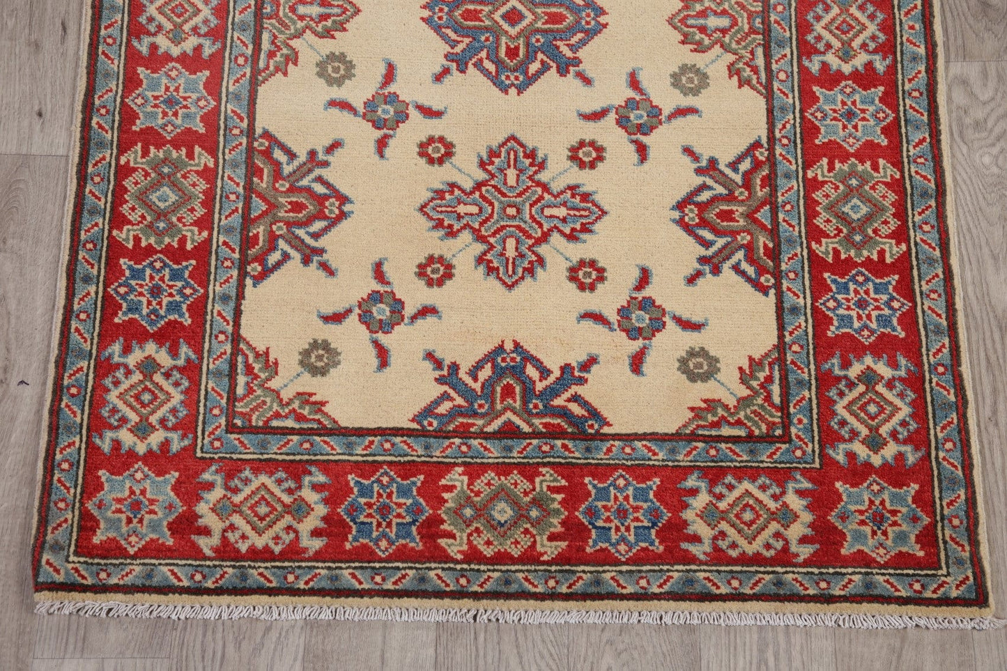 Geometric Super Kazak-Chechen Oriental Rug 3x5