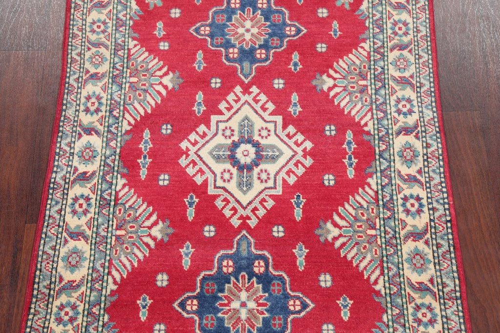 Geometric Red Super Kazak Pakistan Wool Rug 3x5