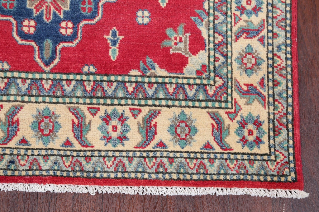 Geometric Red Super Kazak Pakistan Wool Rug 3x5